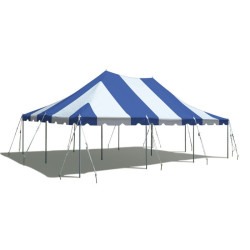 prempole blue 20x30 blue & white pole tent